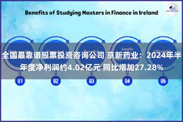 全国最靠谱股票投资咨询公司 京新药业：2024年半年度净利润约4.02亿元 同比增加27.28%