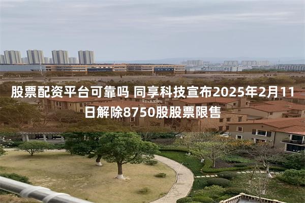 股票配资平台可靠吗 同享科技宣布2025年2月11日解除8750股股票限售